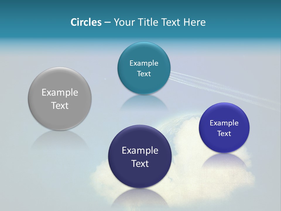 A Plane Flying In The Sky Over A Planet PowerPoint Template