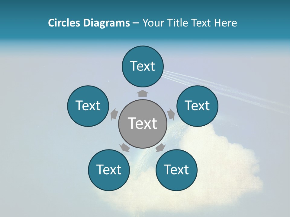 A Plane Flying In The Sky Over A Planet PowerPoint Template
