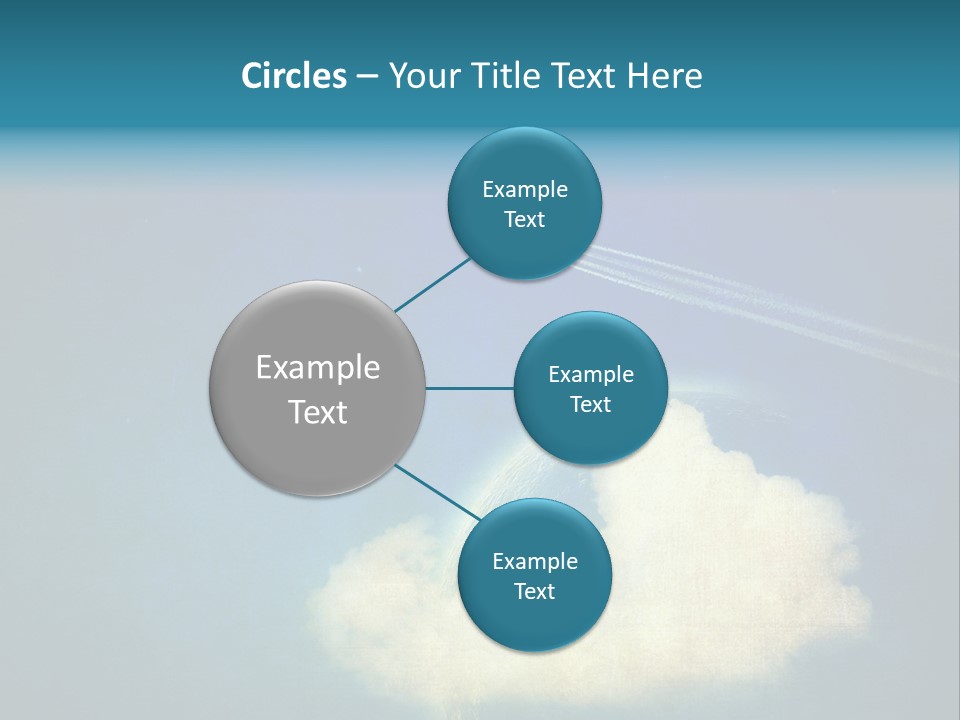 A Plane Flying In The Sky Over A Planet PowerPoint Template