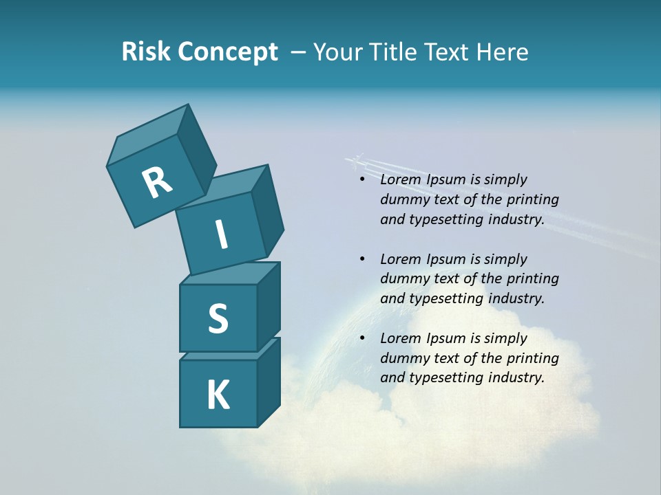 A Plane Flying In The Sky Over A Planet PowerPoint Template