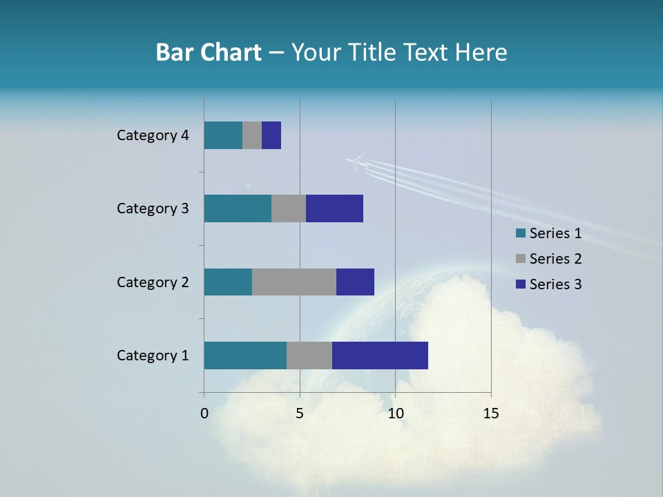 A Plane Flying In The Sky Over A Planet PowerPoint Template
