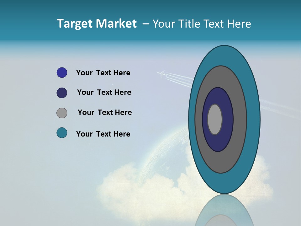 A Plane Flying In The Sky Over A Planet PowerPoint Template