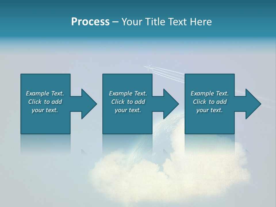 A Plane Flying In The Sky Over A Planet PowerPoint Template
