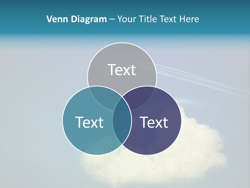 A Plane Flying In The Sky Over A Planet PowerPoint Template