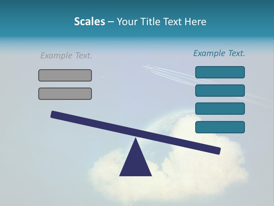 A Plane Flying In The Sky Over A Planet PowerPoint Template