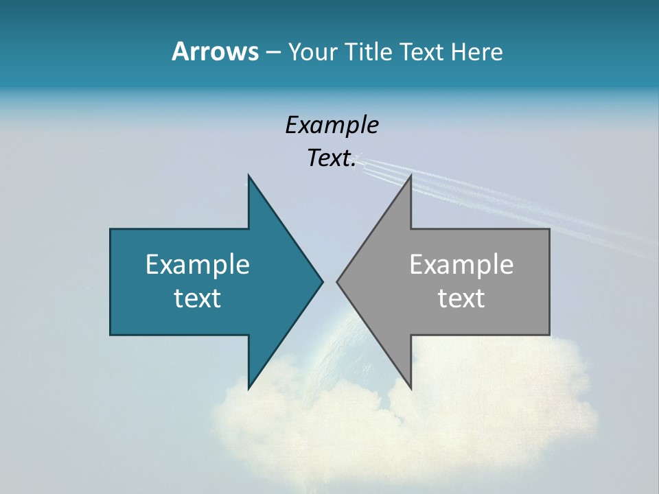 A Plane Flying In The Sky Over A Planet PowerPoint Template