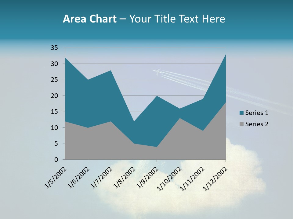 A Plane Flying In The Sky Over A Planet PowerPoint Template
