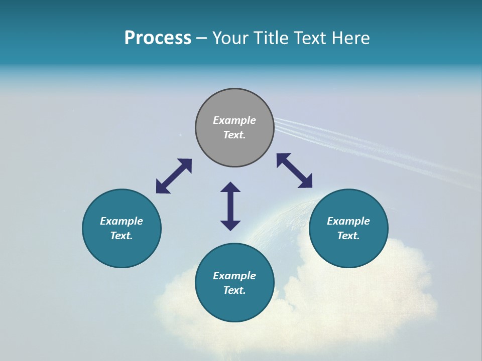 A Plane Flying In The Sky Over A Planet PowerPoint Template