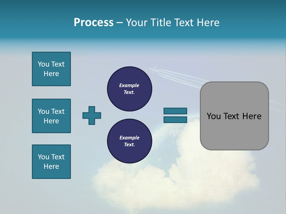 A Plane Flying In The Sky Over A Planet PowerPoint Template