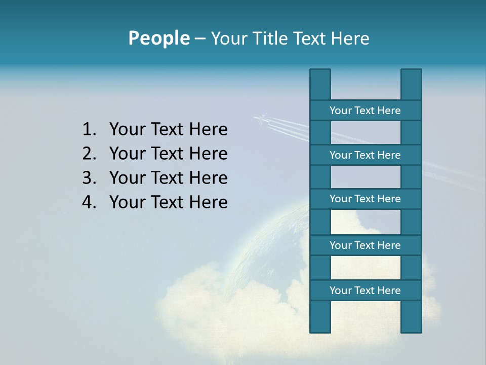 A Plane Flying In The Sky Over A Planet PowerPoint Template