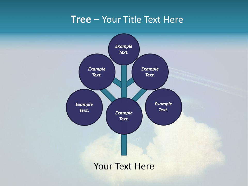 A Plane Flying In The Sky Over A Planet PowerPoint Template