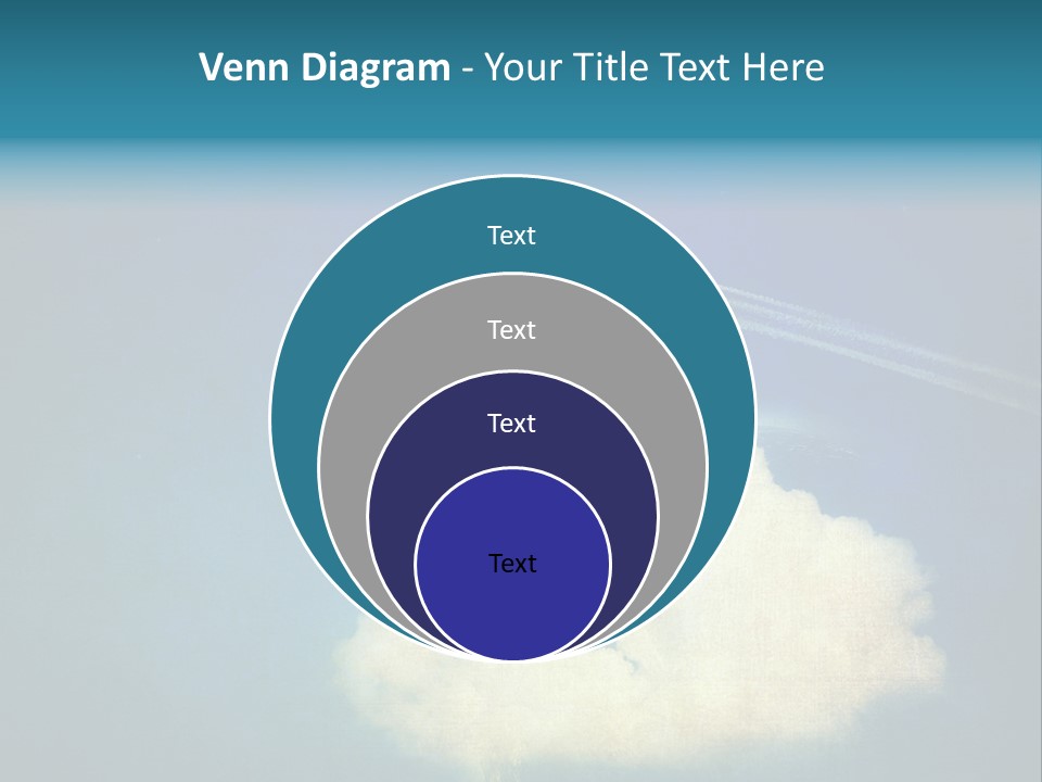A Plane Flying In The Sky Over A Planet PowerPoint Template
