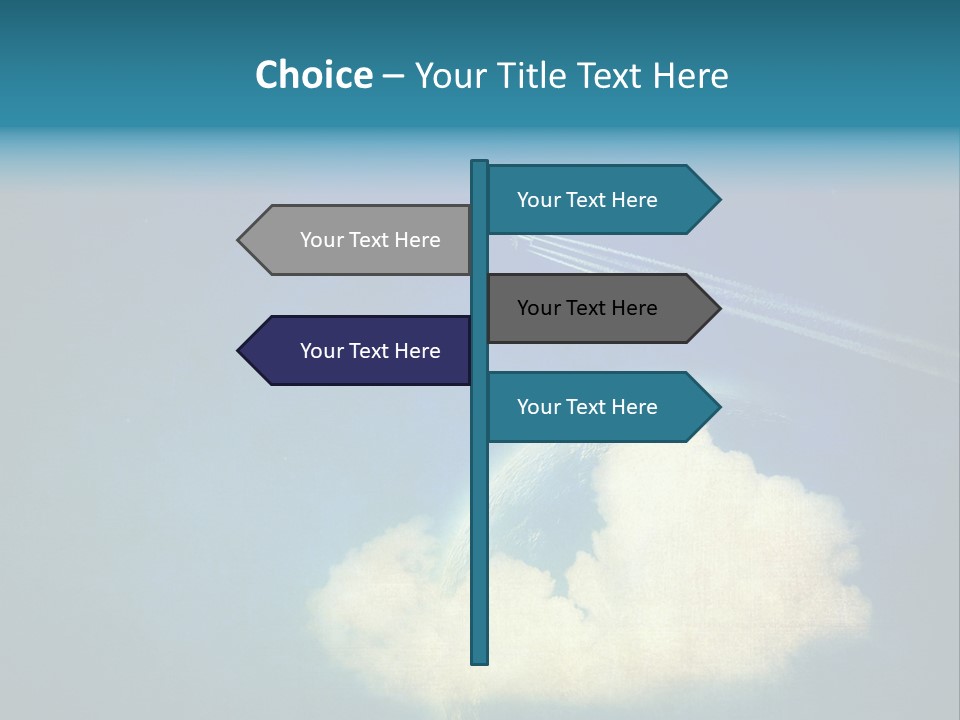 A Plane Flying In The Sky Over A Planet PowerPoint Template