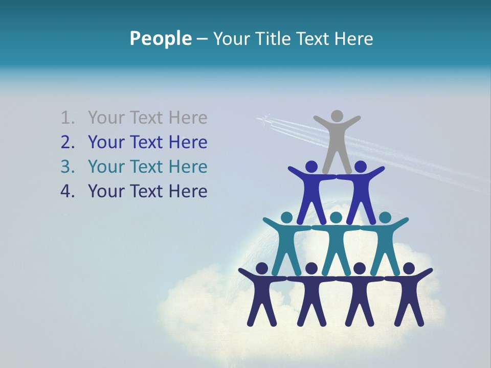 A Plane Flying In The Sky Over A Planet PowerPoint Template