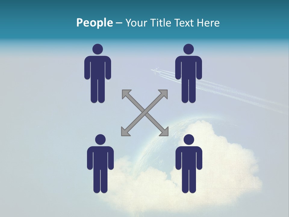 A Plane Flying In The Sky Over A Planet PowerPoint Template