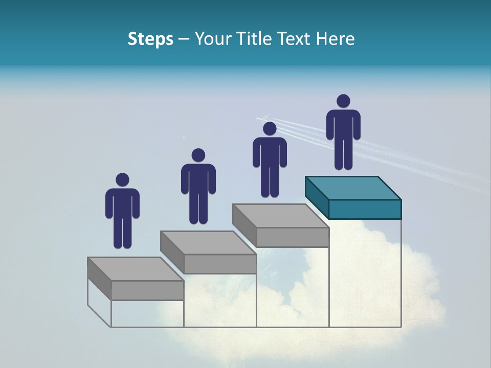 A Plane Flying In The Sky Over A Planet PowerPoint Template