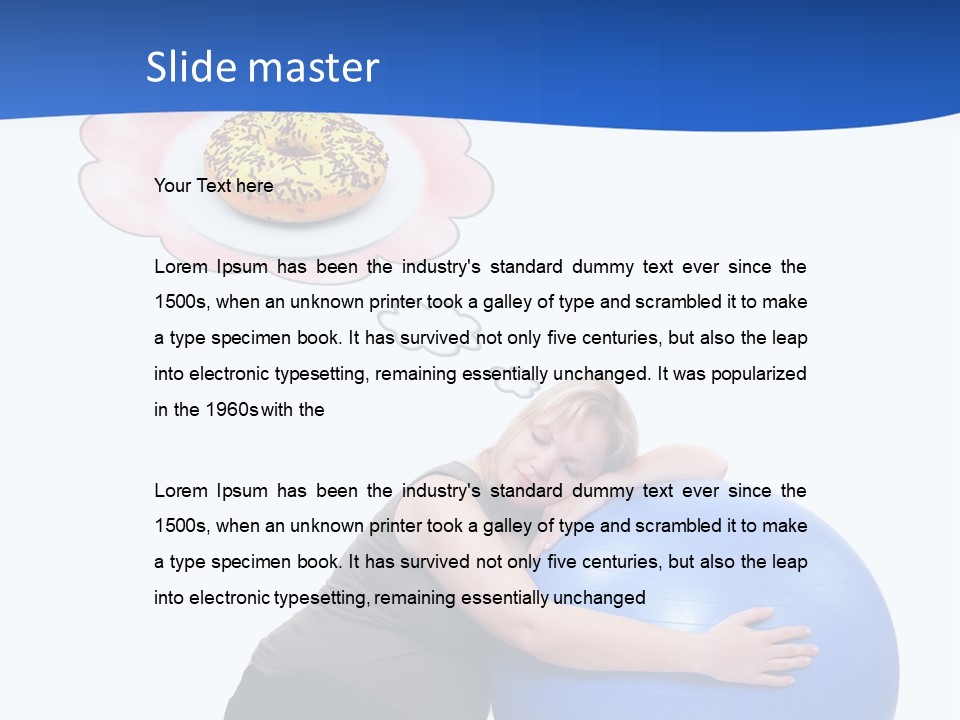 Woman Leisure Weight PowerPoint Template