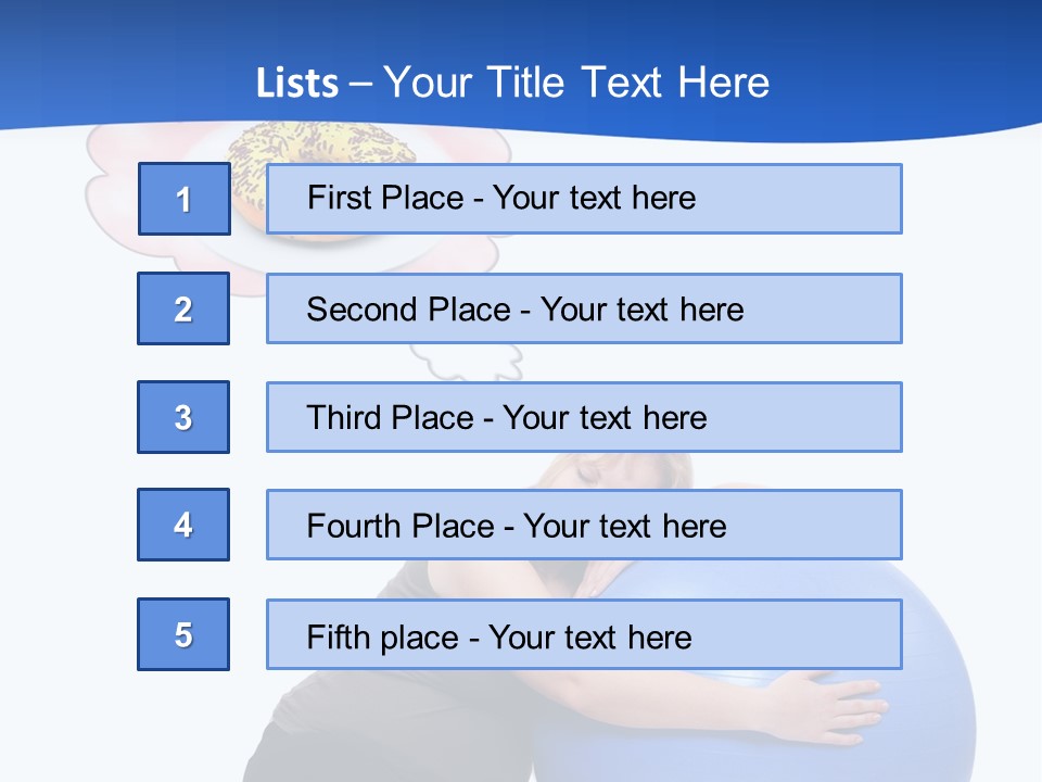 Woman Leisure Weight PowerPoint Template