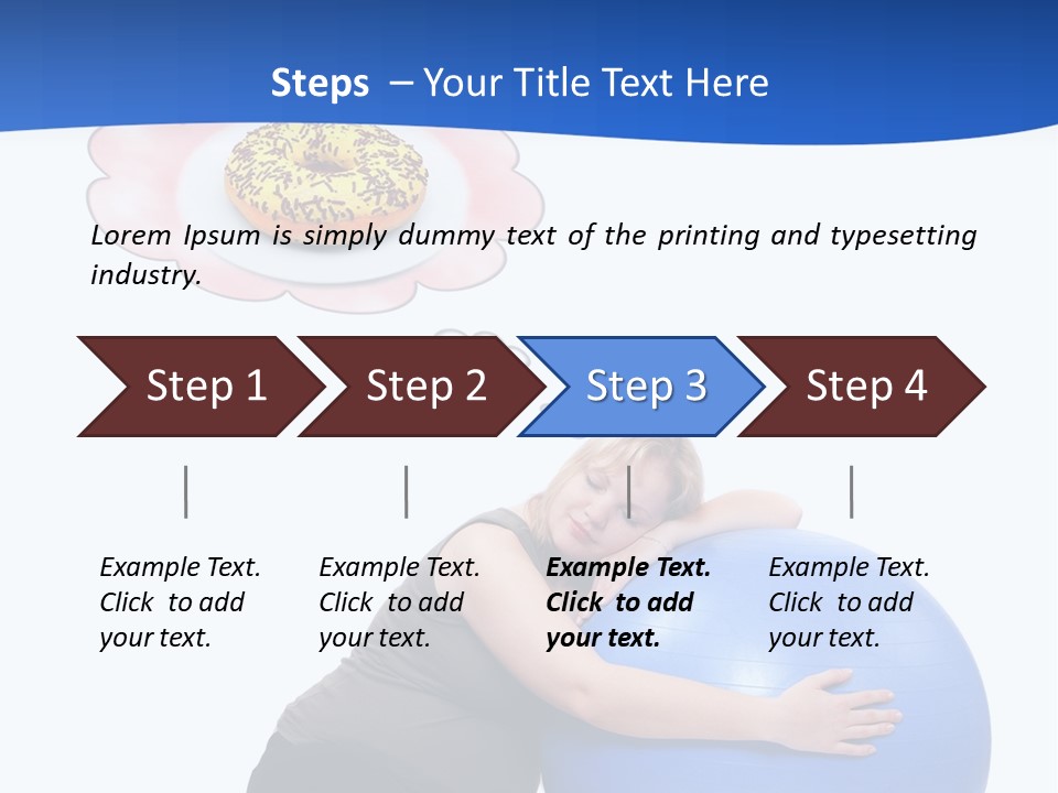 Woman Leisure Weight PowerPoint Template