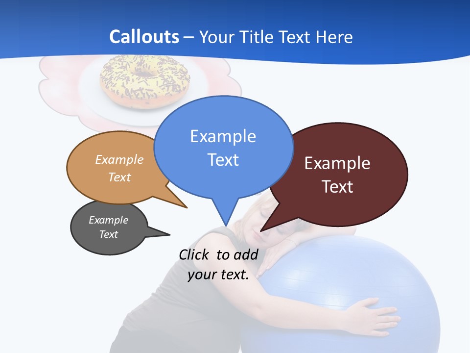 Woman Leisure Weight PowerPoint Template