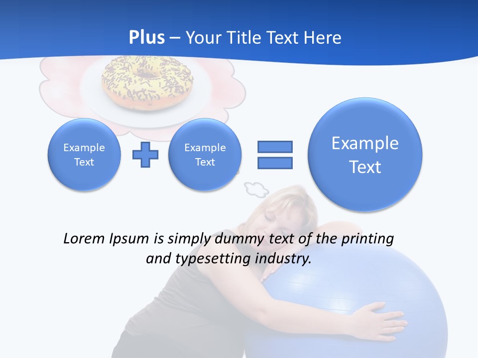 Woman Leisure Weight PowerPoint Template