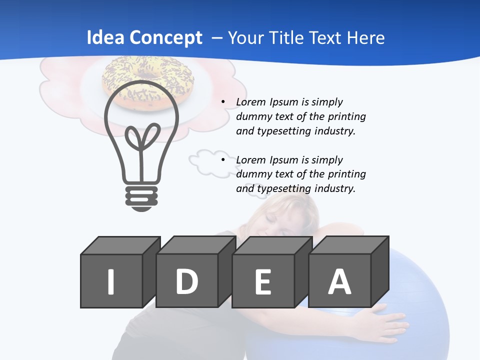 Woman Leisure Weight PowerPoint Template