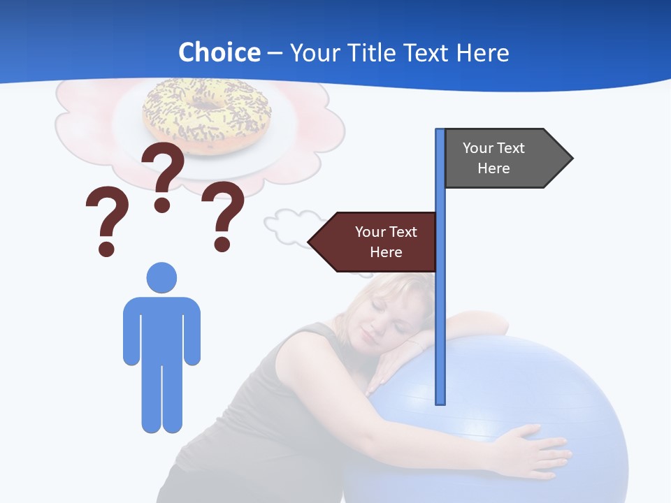 Woman Leisure Weight PowerPoint Template