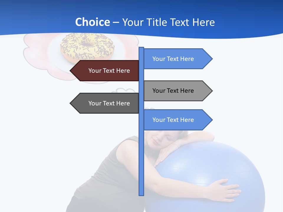 Woman Leisure Weight PowerPoint Template