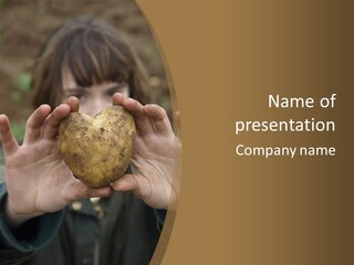 Heart Shape Potato Heart PowerPoint Template