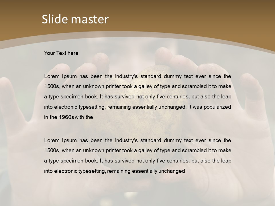 Heart Shape Potato Heart PowerPoint Template