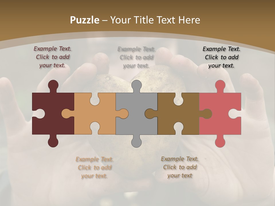 Heart Shape Potato Heart PowerPoint Template