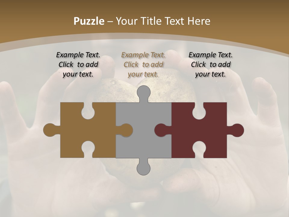 Heart Shape Potato Heart PowerPoint Template