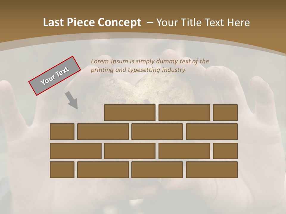 Heart Shape Potato Heart PowerPoint Template