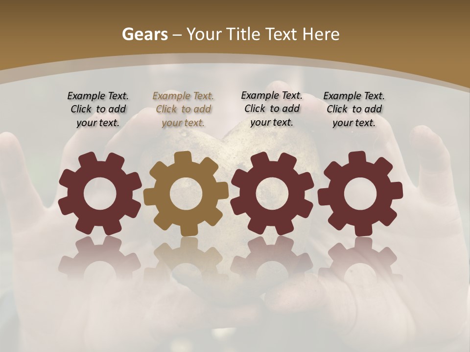 Heart Shape Potato Heart PowerPoint Template