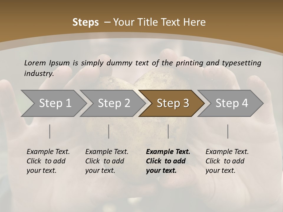 Heart Shape Potato Heart PowerPoint Template