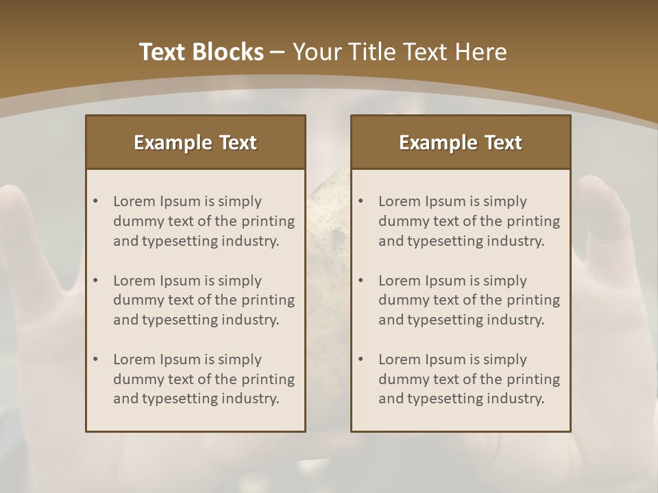 Heart Shape Potato Heart PowerPoint Template