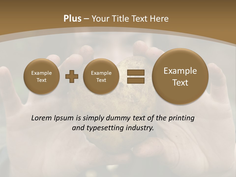 Heart Shape Potato Heart PowerPoint Template