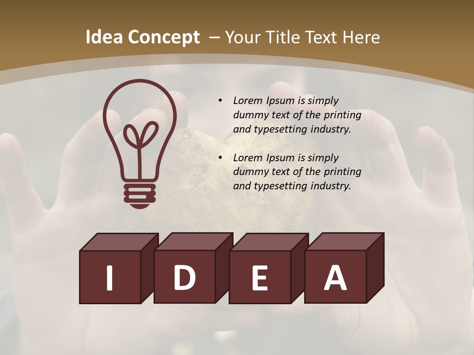 Heart Shape Potato Heart PowerPoint Template