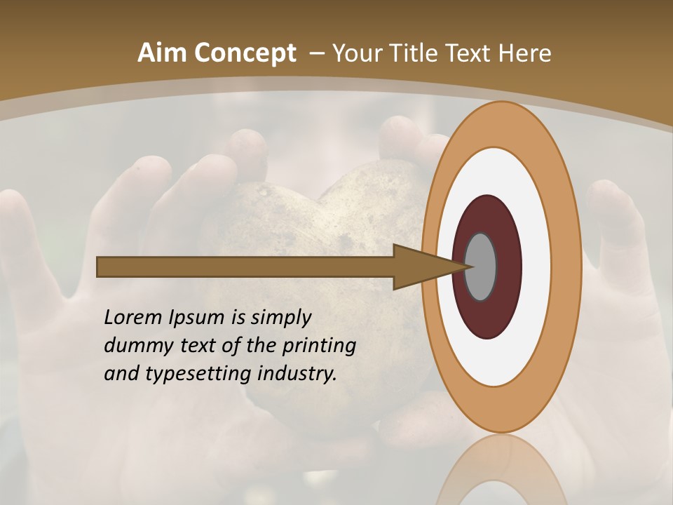 Heart Shape Potato Heart PowerPoint Template