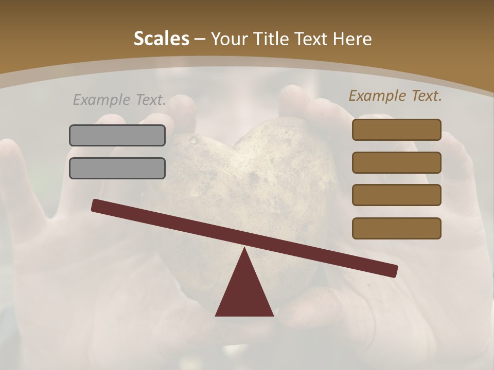 Heart Shape Potato Heart PowerPoint Template