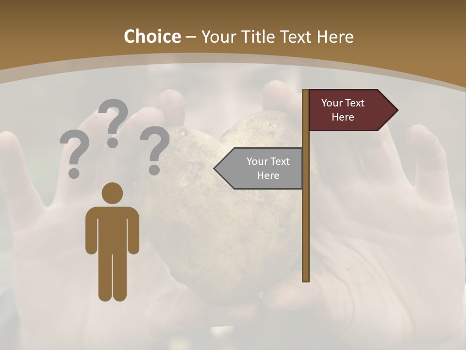 Heart Shape Potato Heart PowerPoint Template