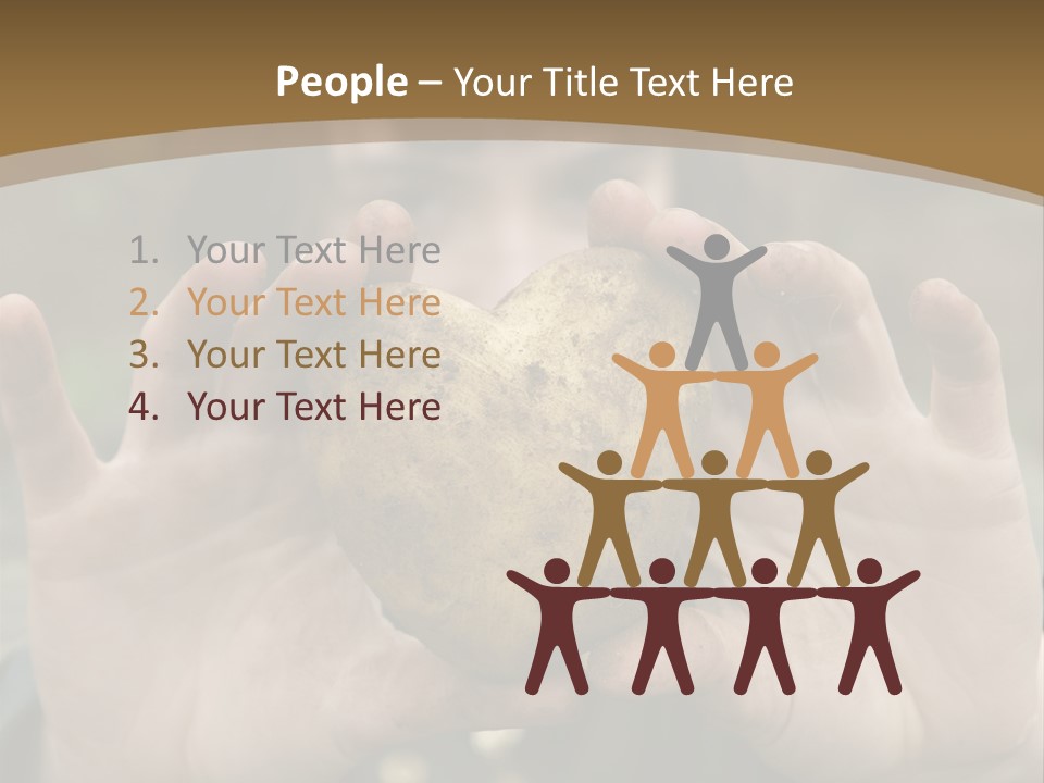 Heart Shape Potato Heart PowerPoint Template