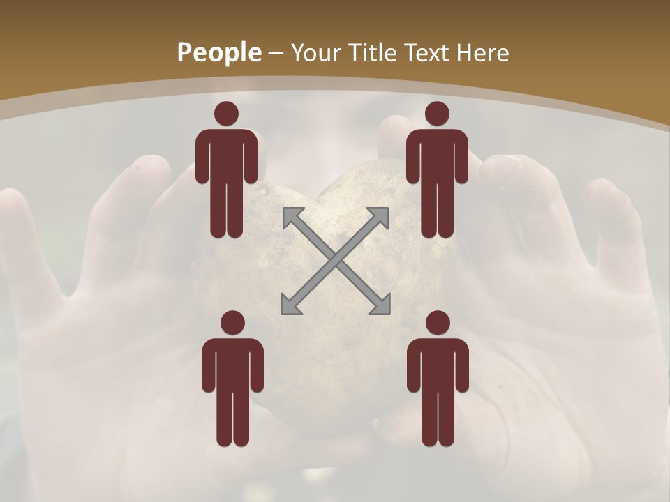 Heart Shape Potato Heart PowerPoint Template