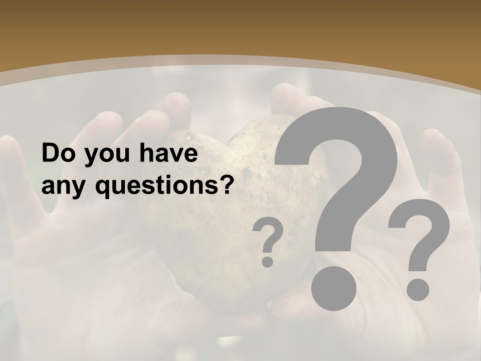 Heart Shape Potato Heart PowerPoint Template