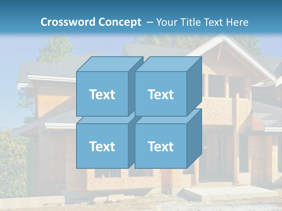 Attic Building Shingles PowerPoint Template