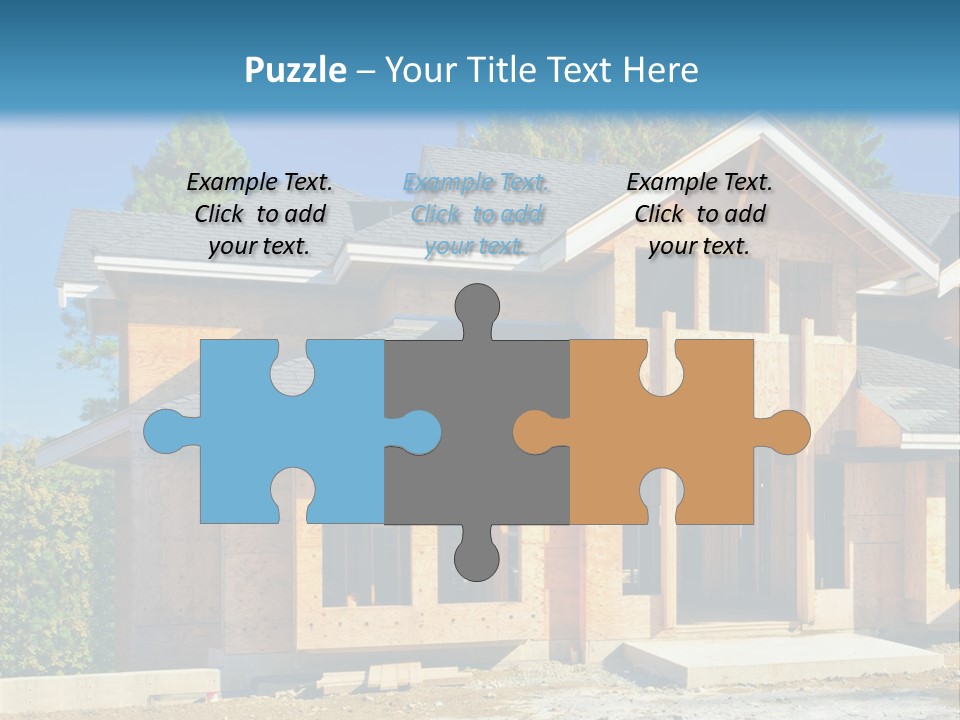 Attic Building Shingles PowerPoint Template