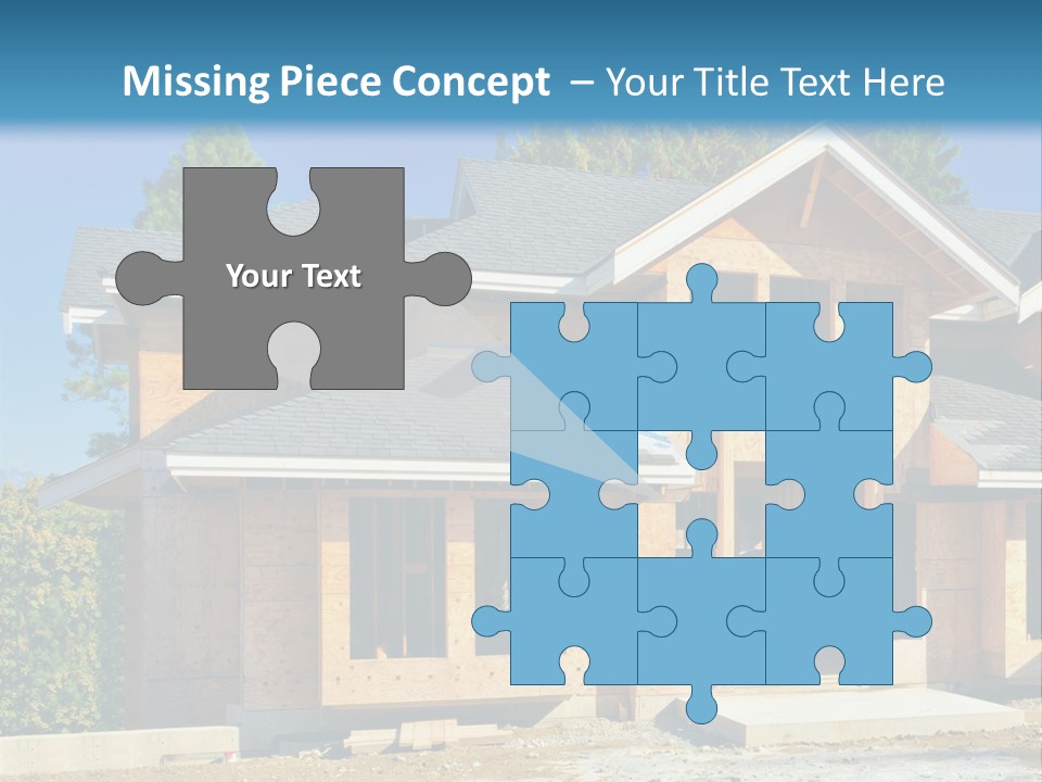 Attic Building Shingles PowerPoint Template