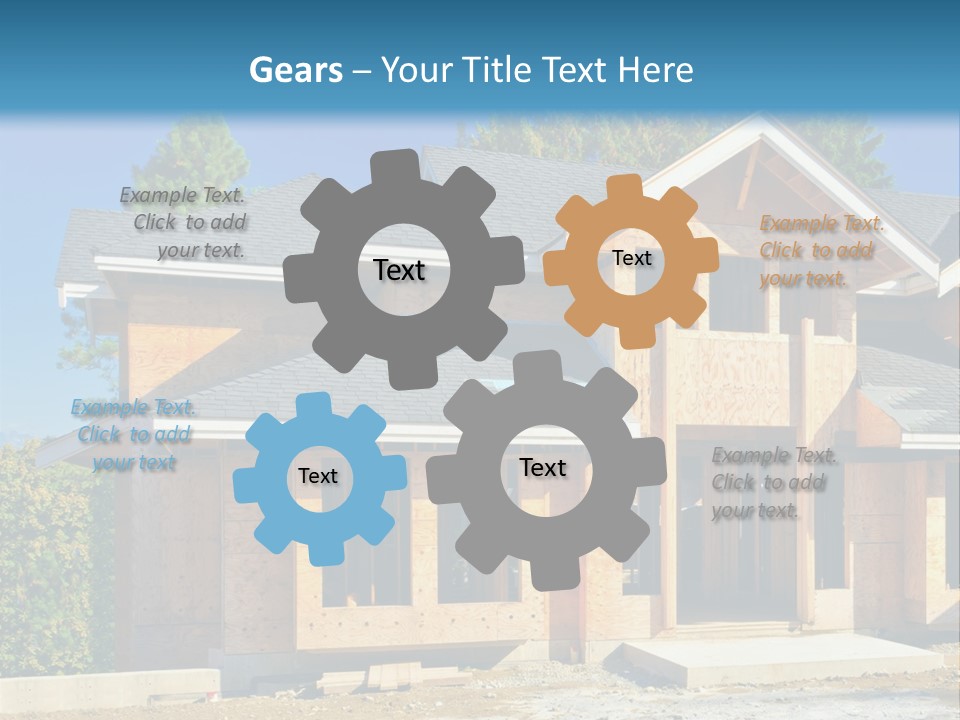 Attic Building Shingles PowerPoint Template