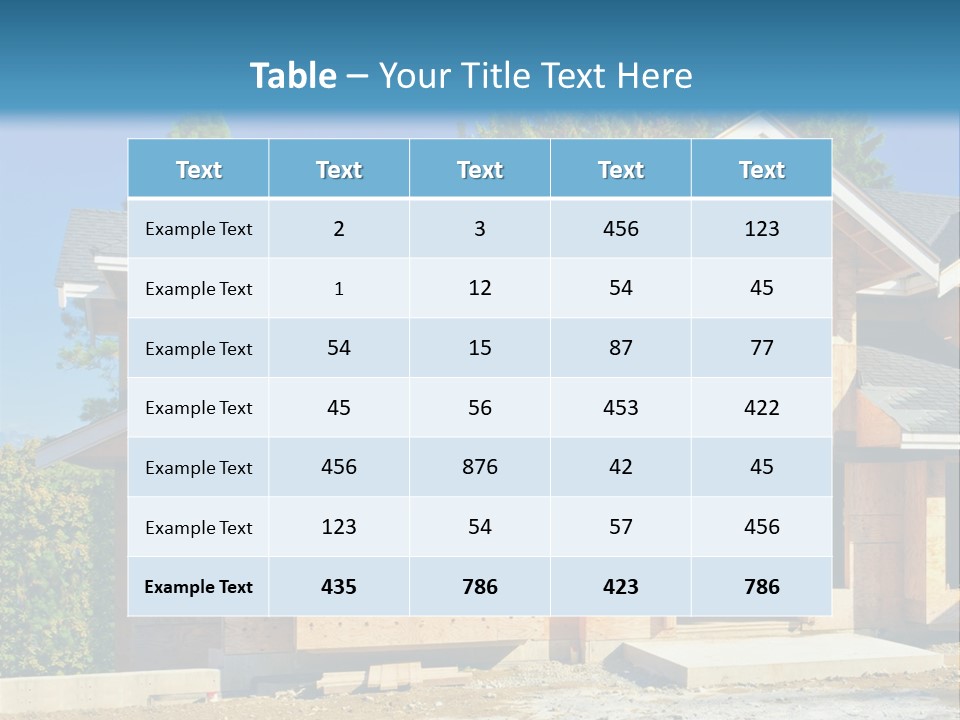 Attic Building Shingles PowerPoint Template