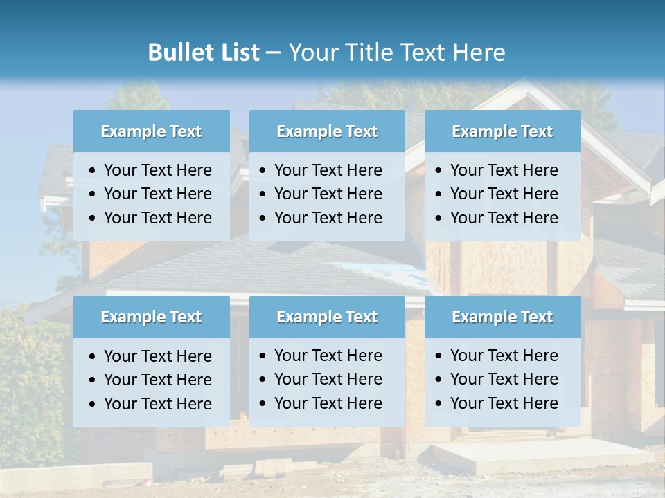 Attic Building Shingles PowerPoint Template